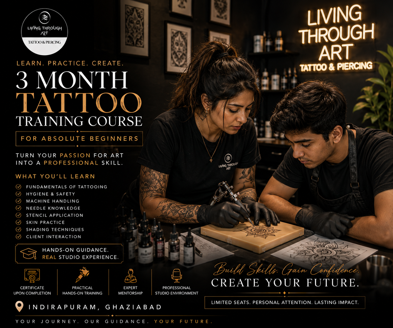 Tattoo Training for Absolute Beginners - 3-Months at Living Through Art Tattoos